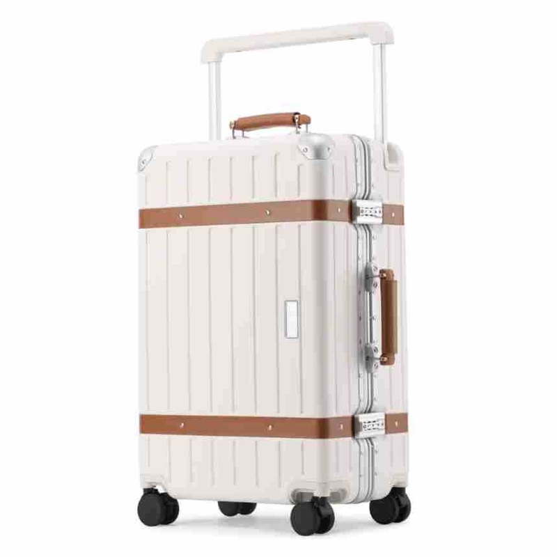 High Quality Wide Trolley Suitcase with PU Decorate Aluminium Frame Luggage – Luggage and Luggage Set price