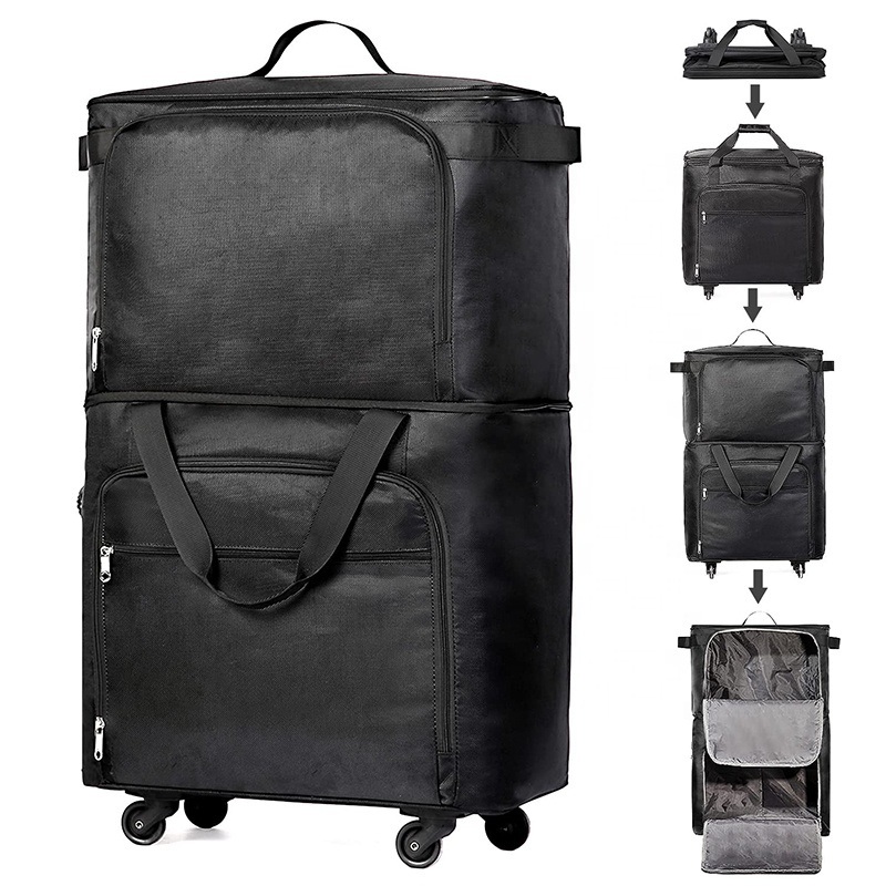Large Foldable Expandable Suitcase Rolling Wheeled Carry Bag Duffel Travel Luggage Trolley Bag – Large Bag and Foldablebag price