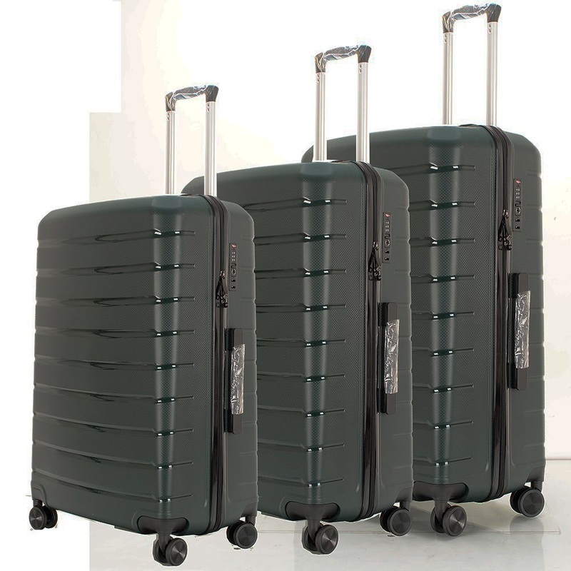 PP Luggage Set 3 Pieces High Quality Zipper / Metal Frame Tsa Lock – Wholesale Travel Luggage and Luggage price