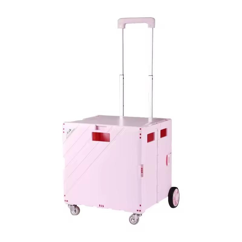 Wholesale Foldable Suitcase Supermarket Trolley Multipurpose Folding Plastic Luggage – Luggage and Luggage Set price