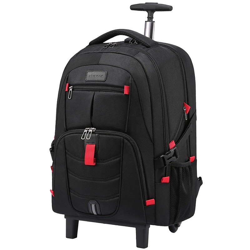 Large Wheeled Backpacks Business Carry on Luggage with 2 Wheels 17 Inch Roller Travel Laptop Backpack for Women Men – Large Backpack and 17 Inch Backpack price