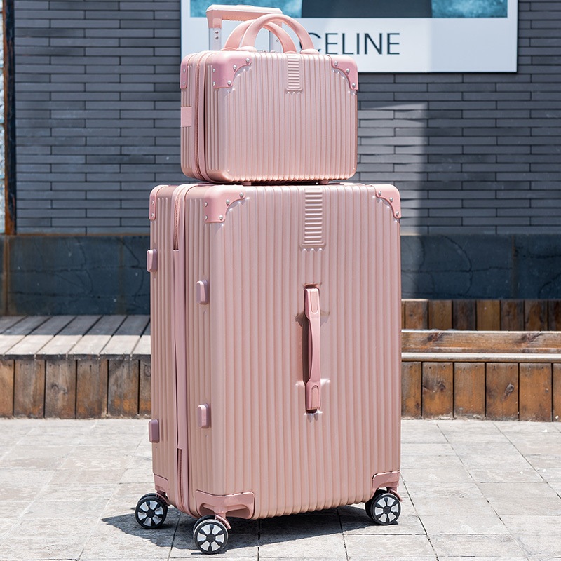 New Design Luggage Set in Pink Color with Front Handle – Suitcase and Trolley Bag price
