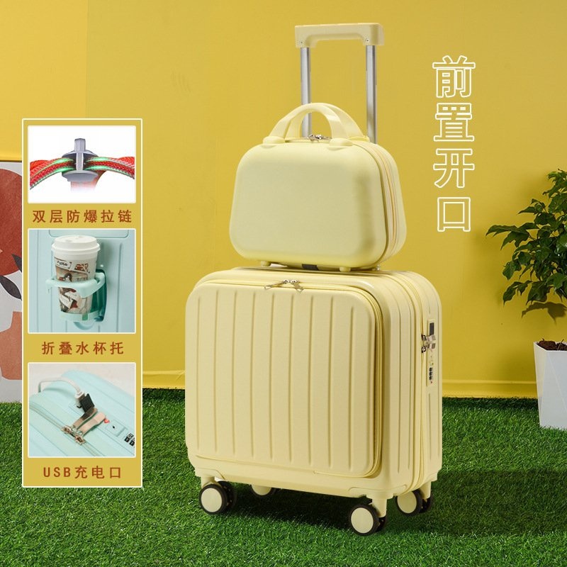 PVC Travel Bags for Boarding Luggage Sets High Quality Unisex 18-Inch Luggage New Fashion Carry on Spinner Trolley Suitcase – Suitcases and Luggage price