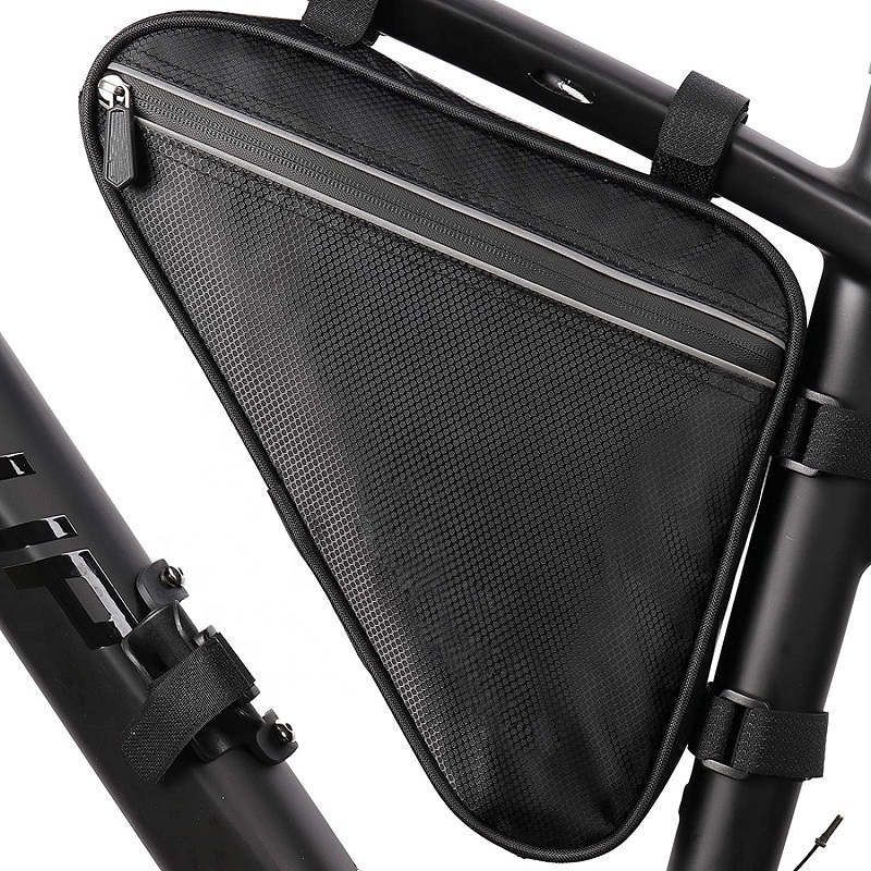 Custom Waterproof Reflective Bicycle Pouch Under Front Tube Storage Bag Triangle Saddle Bike Frame Bag – Custom Bag and Waterproof Bag price