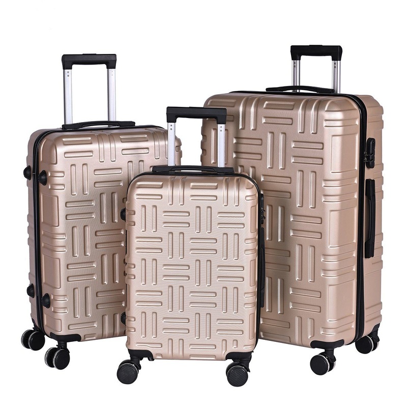 New Arrival Golden Small Size Medium Carbin Wholesale Trolley Wheel Luggage Set Carrying Suitcase Bags with Custom Logo From Bags Factory – Luggage Set and Suitcase Set price