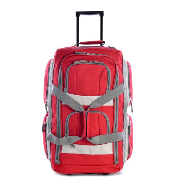 Red Luggage Rolling Duffel Bag Travel Set Suitcase Trolley Carry on Wheel Duffel Bag – Trolley Backpack and Bolso price