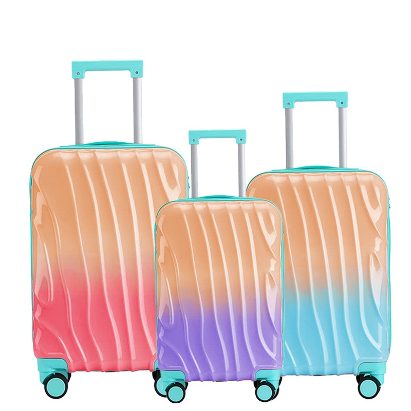Wholesale Gradient Color Printed Hard ABS PC Hard Trolley Luggage Set – Luggage Set and Trolley Luggage price