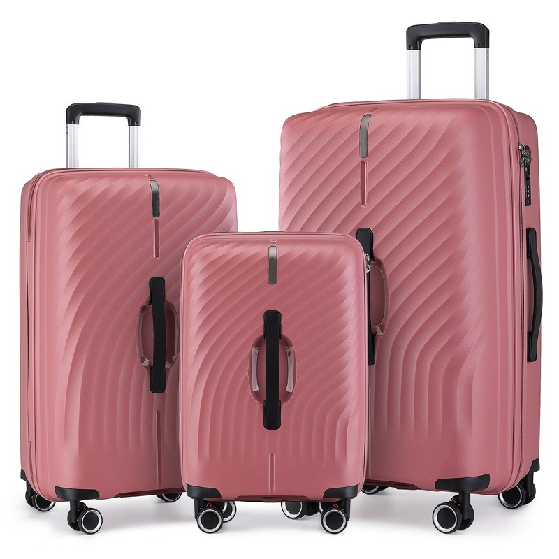 Customized New High-Capacity Luggage Three Piece Set, Thickened Student 20 24 28 Inch Zippered Travel Luggage – Suitcase Set and Luggage Set price