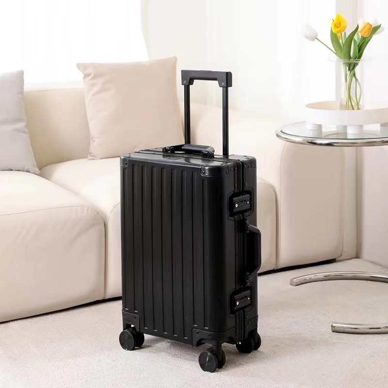 Metallic Suitcase Wholesale Hard Side Travelling Check in Trolley Luggage Aluminum Metal Suitcase – Aluminum Alloy Luggage and Metal Luggage price