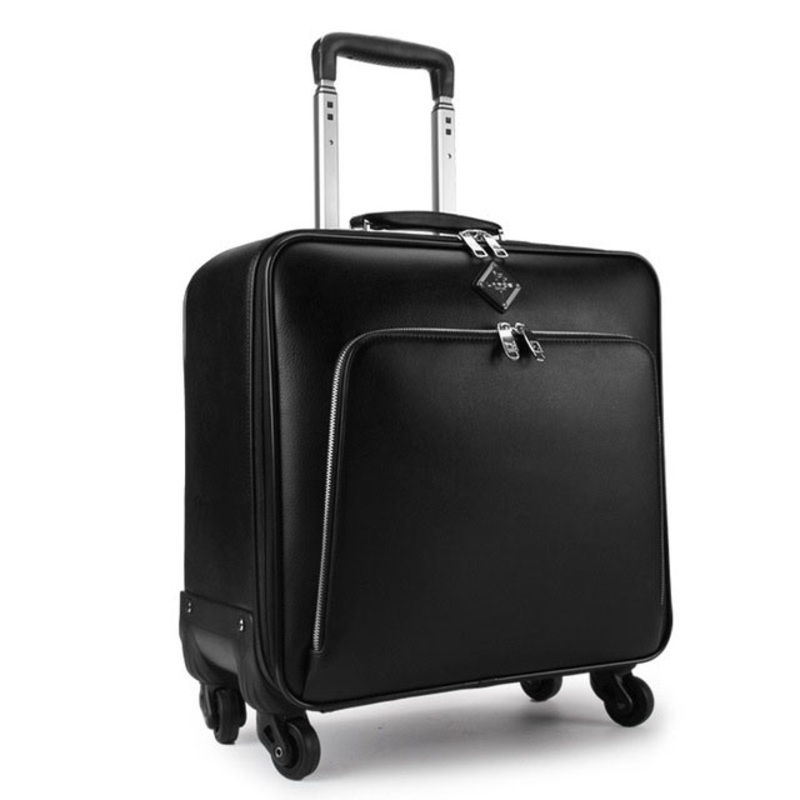 PU PVC Leather Built-in Wheeled Trolley Leisure Business Travel Luggage Travelling Boarding Suitcase Case Bag (CY5849) – PU Trolley Case and Trolley Bag price