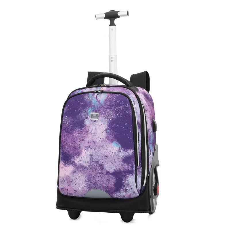 Wheels School Trolley Bags for Girls Custom Kids Trolley School Bag – Backpack and Trolley Luggage price