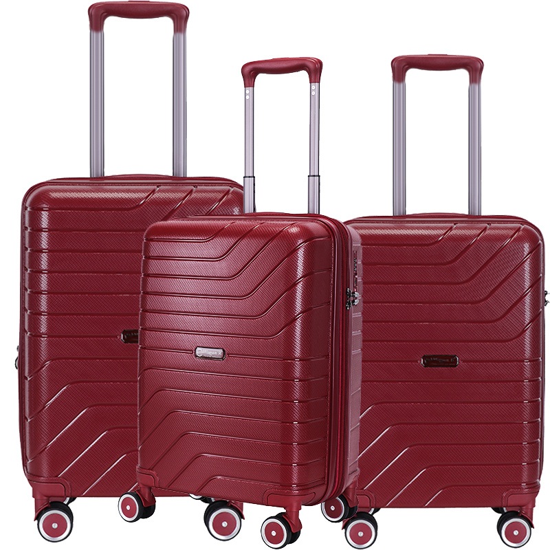 100% PP Matching Color Embedded Tsa Lock 20+24+28 Travel Trolley Luggage Suitcase – Suitcase and Trolley Luggage price