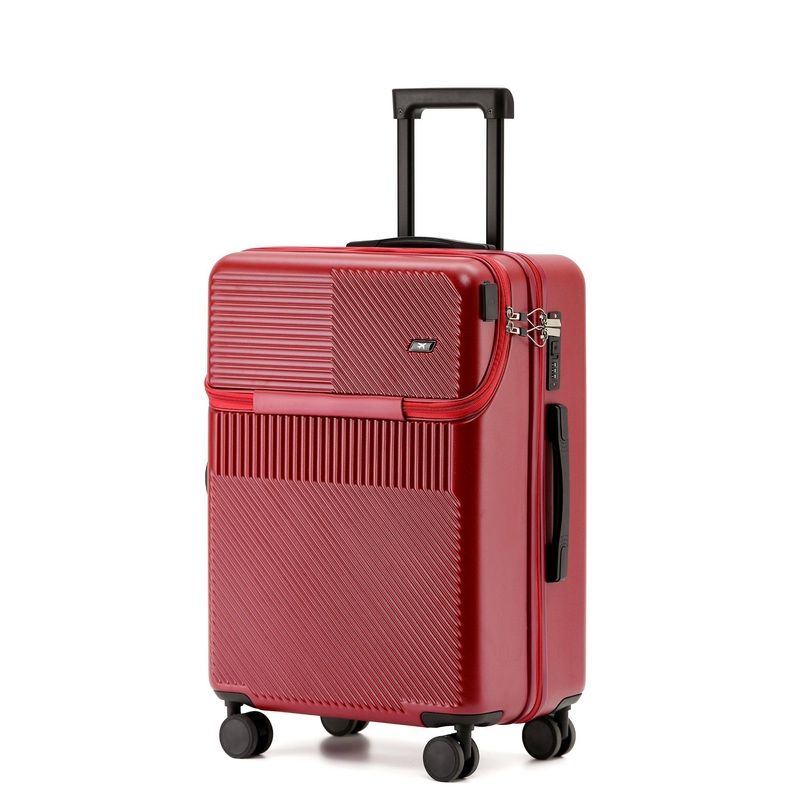 26 Inches Front Opening Zipper Checked Password Multi-Functional Office Suitcase – Luggage and Luggage Set price