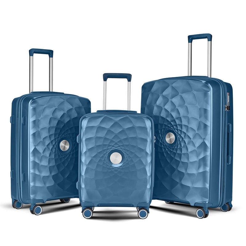 External Zippered Luggage Three Piece Set, Drop Resistant PP Trolley Luggage Set, Boarding Travel Luggage – Suitcase Set and Luggage Set price
