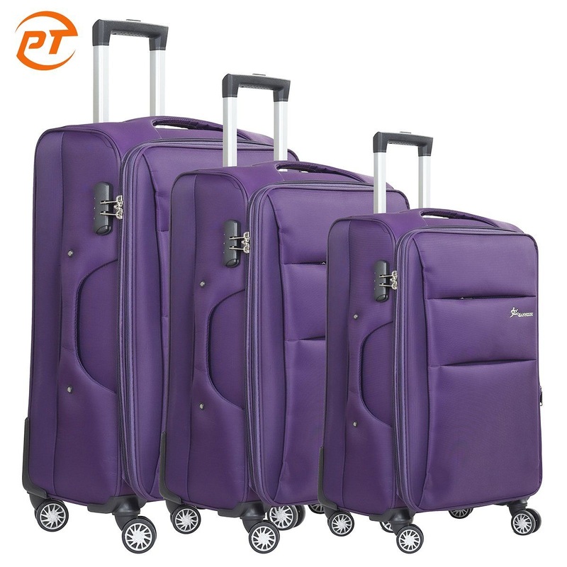 Factory Textile High Quality Travelling Soft Trolley Bags Fabric Wheel Luggage Bag Set for France Middle East Japan 20 24 28 – Fabric Luggage and Travelling Bags price