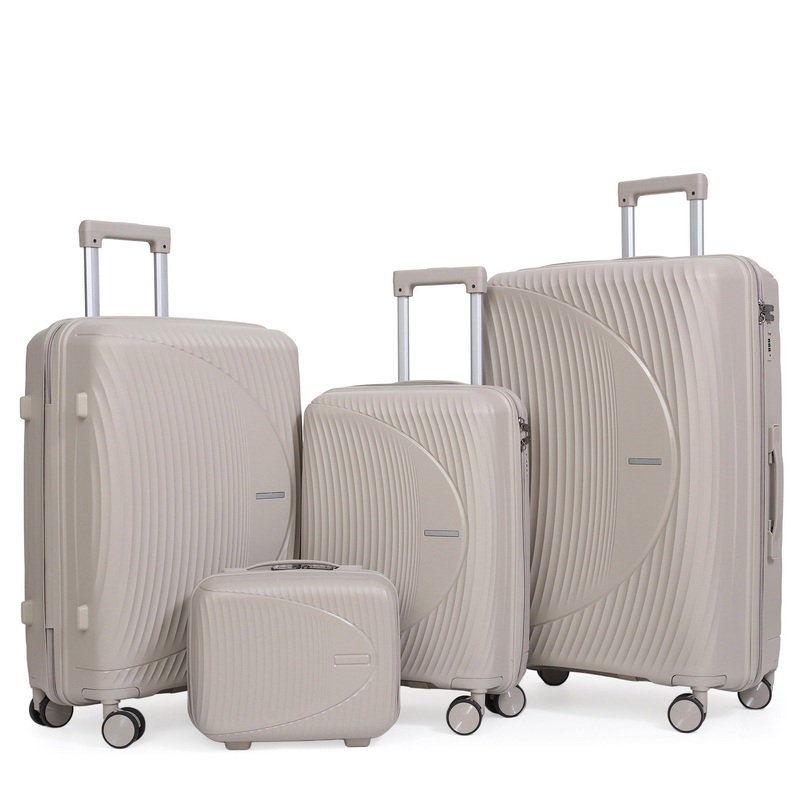 4-Piece Polypropylene Hardside Trolley Luggage Set with Spinner Wheels – Polypropylene Luggage and Wheel Luggage price