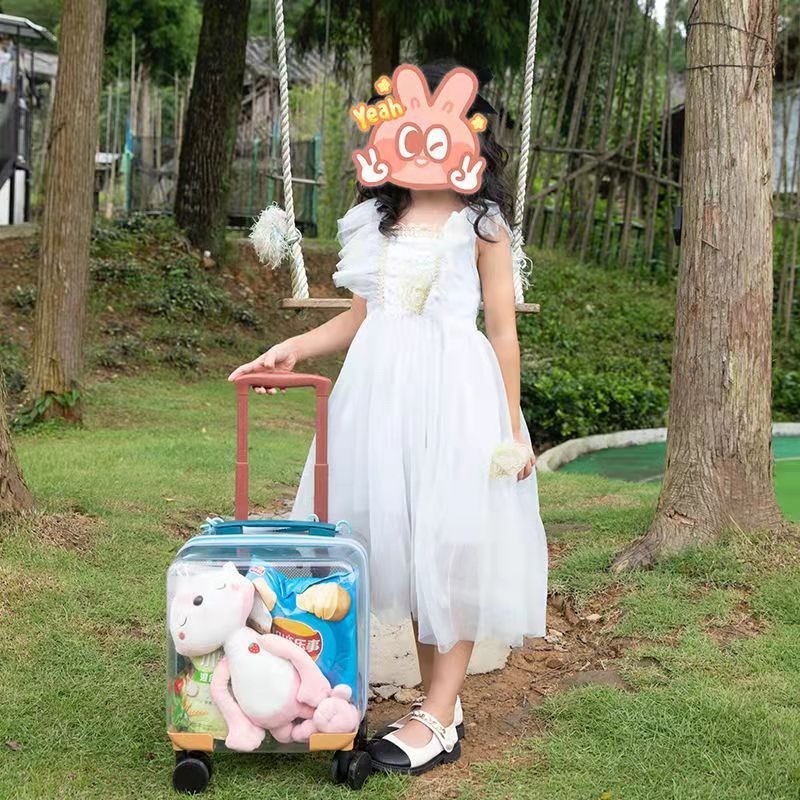 Clear PC Cute Girl Boy School Custom Travel Suitcase Luggage – Suitcase and Stock Luggage price
