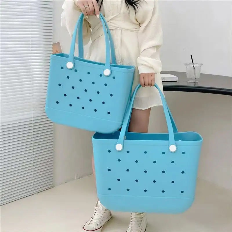 Hot Sale Wholesale Printing Style EVA Beach Tote Bags Customized Women Handbags Ladies Fashion Bogg Beach Bag – Hand Bag and Shoulder Bag price
